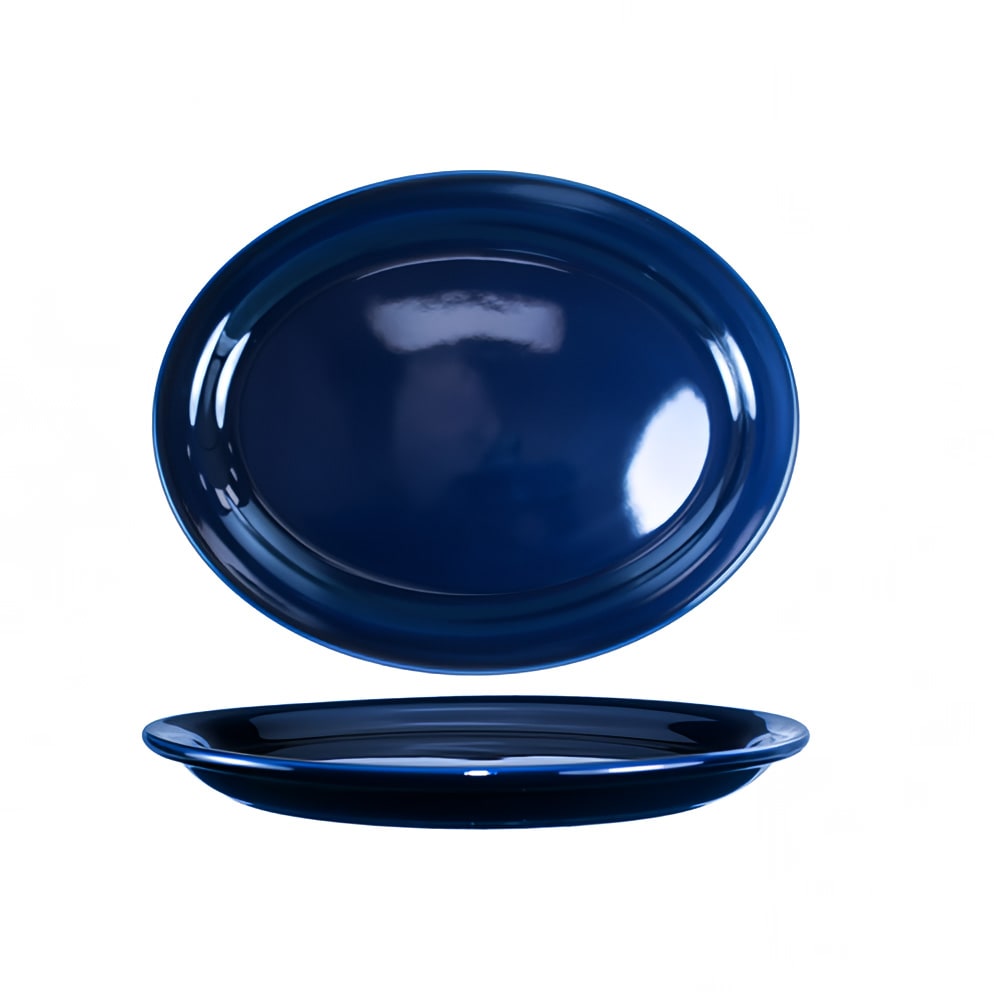 ITI 9 3/4" x 7 1/2" Oval Cancun™ Platter - Ceramic, Cobalt Blue (CAN-12-CB)