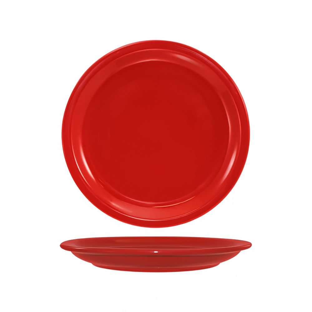 ITI 10 1/2" Round Cancun™ Plate - Ceramic, Crimson Red (CAN-16-CR)