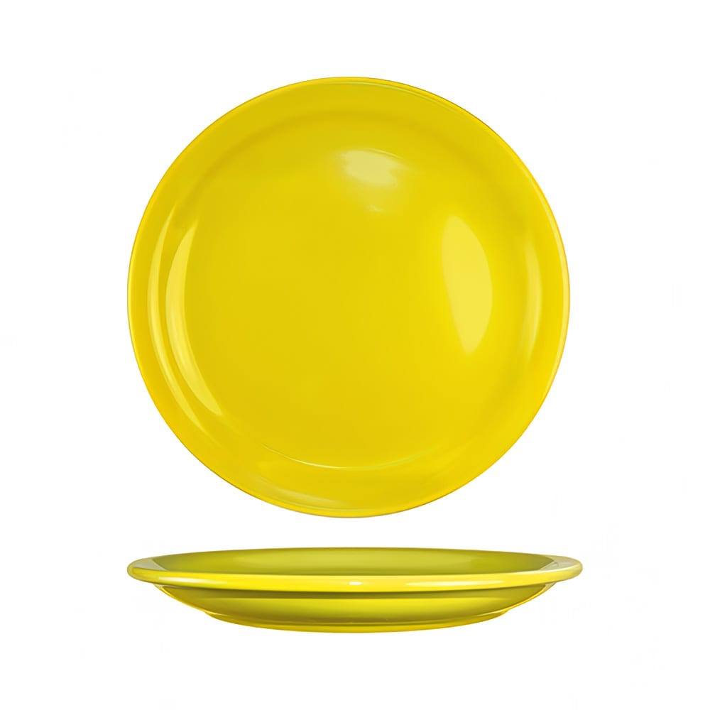 ITI 10 1/2" Round Cancun™ Plate - Ceramic, Yellow (CAN-16-Y)