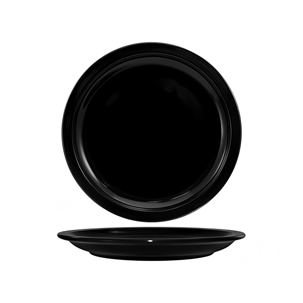 ITI 7 1/4" Round Cancun™ Plate - Ceramic, Black (CAN-7-B)