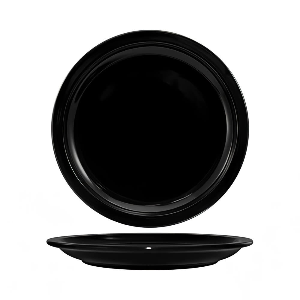 ITI 9 1/2" Round Cancun™ Plate - Ceramic, Black (CAN-9-B)