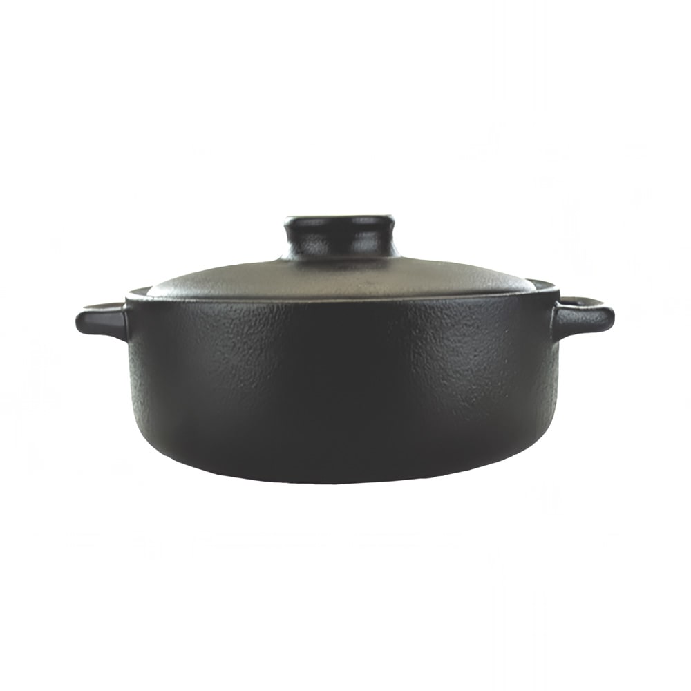 ITI 24 oz Round Casserole Dish - Ceramic, Black (CAS-60-B)