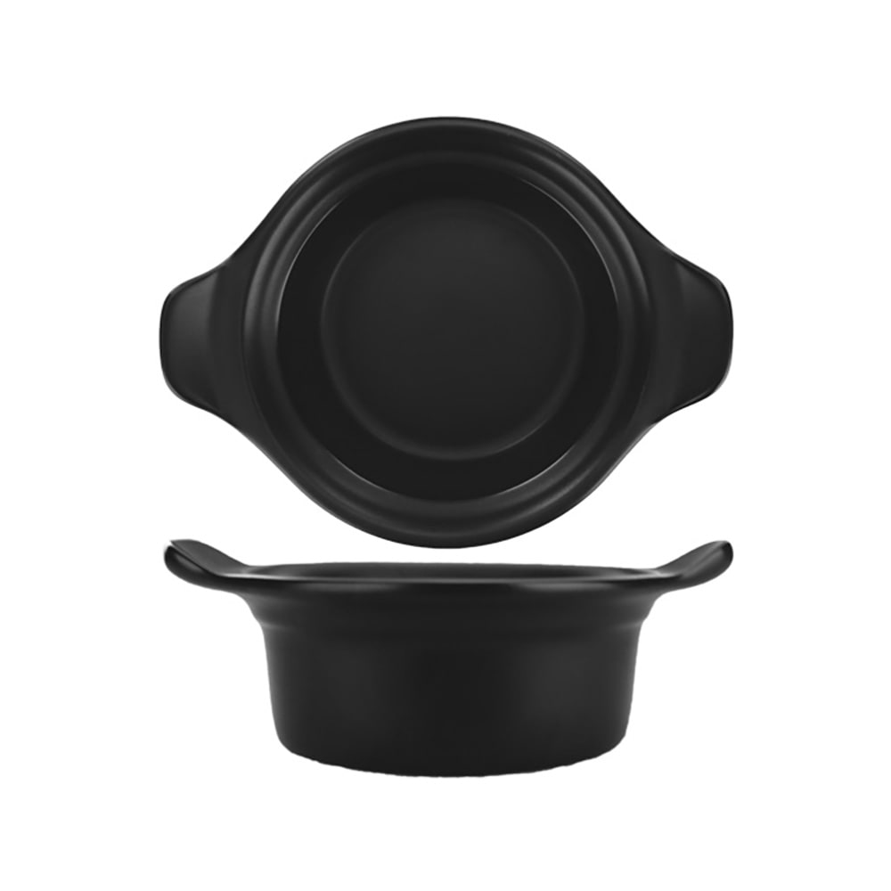 ITI 16 oz Round Casserole Dish - Ceramic, Black (CAS-6-B)