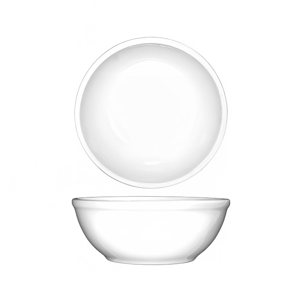ITI 10 oz Round Dover™ Oatmeal/Nappie Bowl - Porcelain, European White (DO-24)