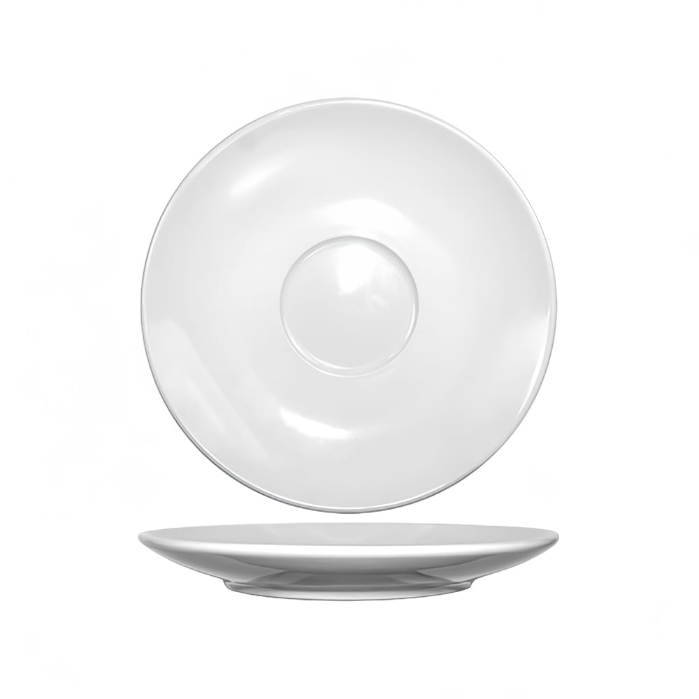 ITI 6 1/4" Round Dover™ Cappuccino Saucer - Porcelain, European White (DO-66)