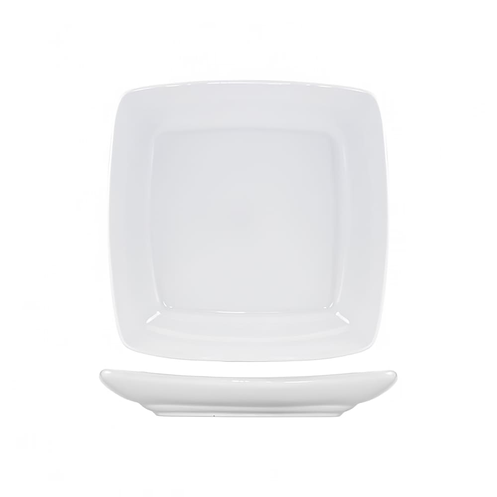 ITI 9" Square Dover™ Plate - Porcelain, European White (DO-9S)