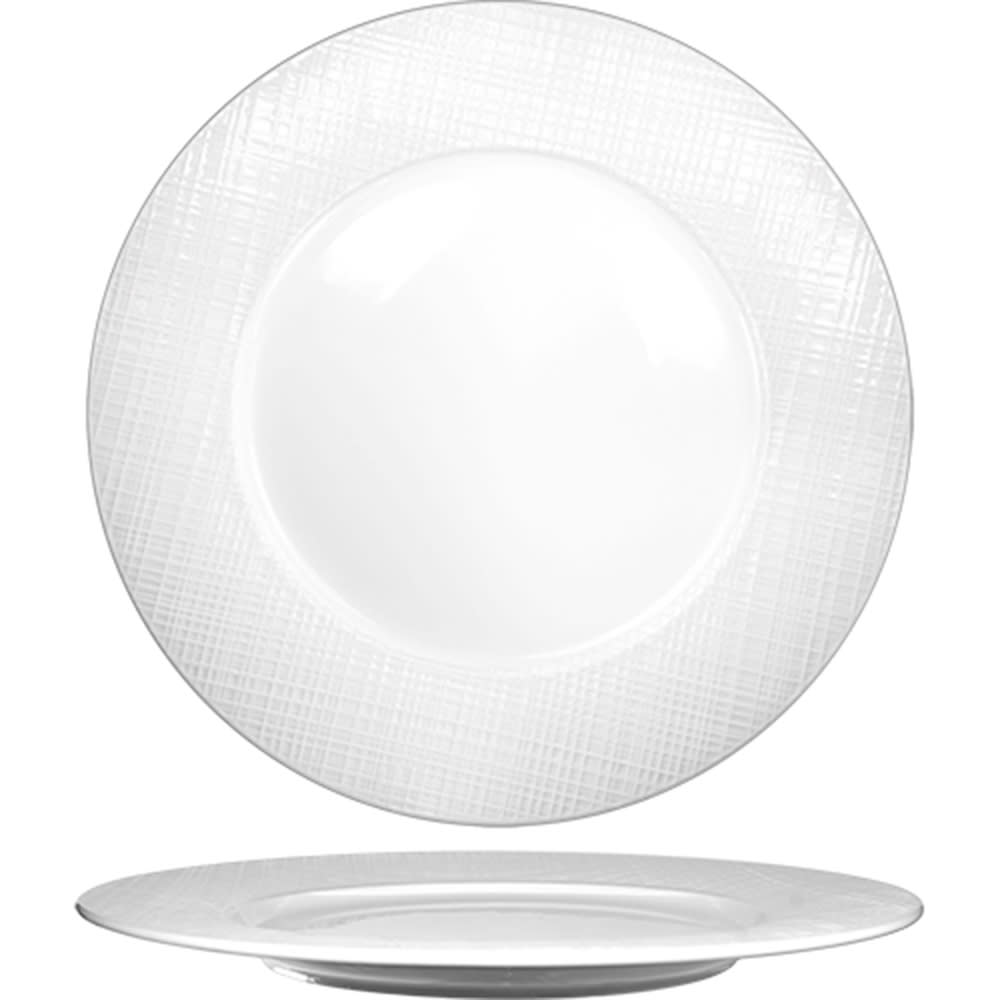 ITI 10 3/8" Round Dresden™ Plate - Porcelain, Bright White (DR-16)