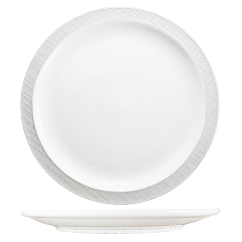 ITI 8 3/8" Round Dresden™ Plate - Porcelain, Bright White (DRN-22)