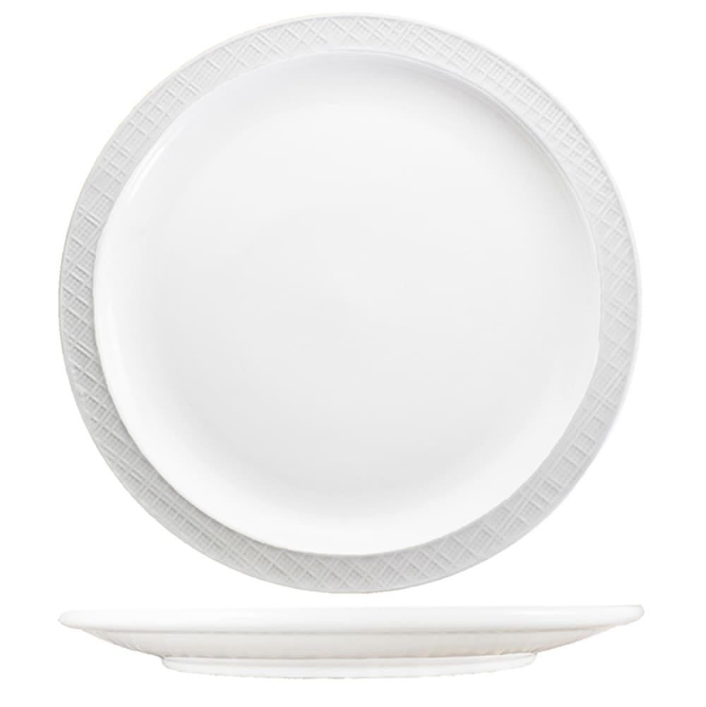 ITI 6 1/4" Round Dresden™ Plate - Porcelain, Bright White (DRN-6)