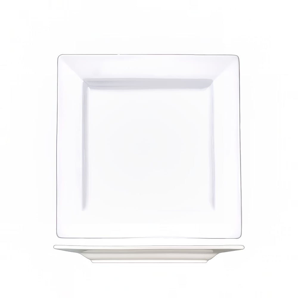 ITI 10 3/4" Square Elite™ Plate - Porcelain, Bright White (EL-10)