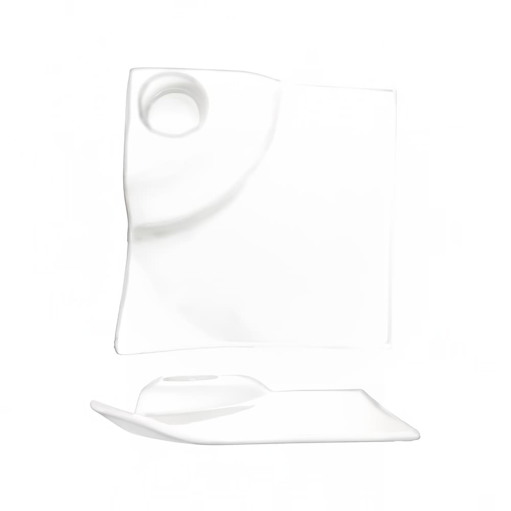 ITI 10" Square Elite™ Party Plate - Porcelain, Bright White (EL-1000)