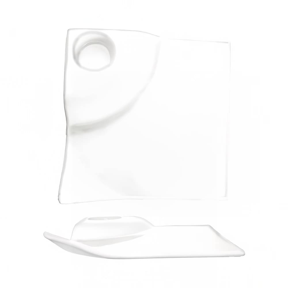 ITI 12" Square Elite™ Party Plate - Porcelain, Bright White (EL-1200)