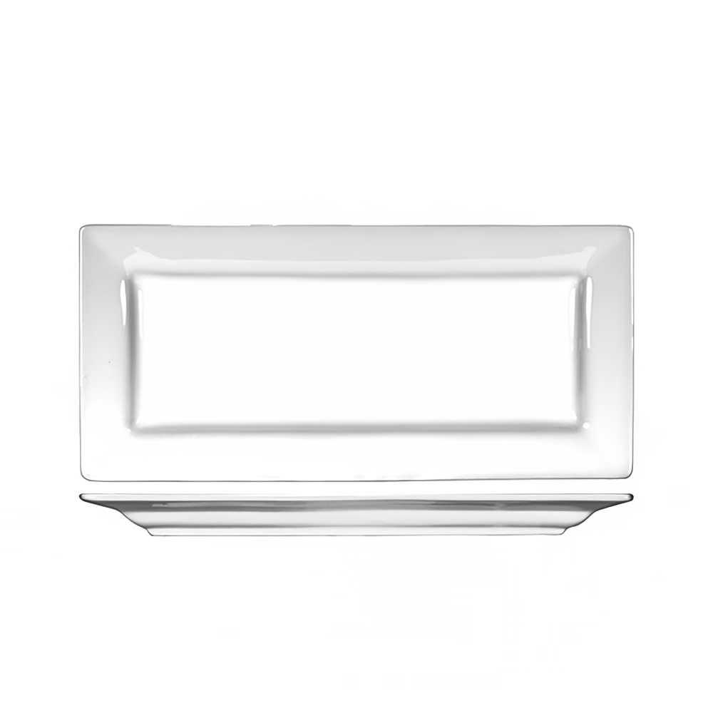 ITI 11" x 5 1/8" Rectangular Elite™ Platter - Porcelain, Bright White (EL17)