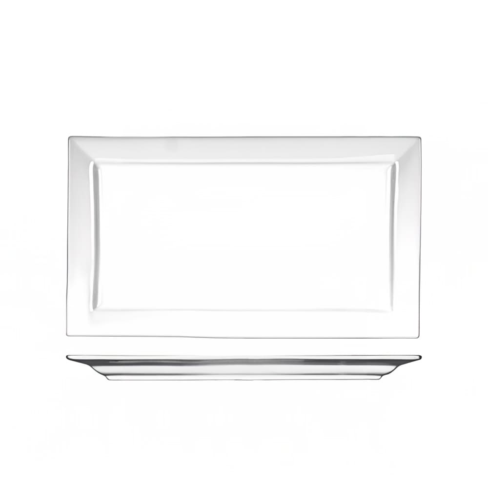 ITI 11 3/4" x 6 3/4" Rectangular Elite™ Platter - Porcelain, Bright White (EL-21)