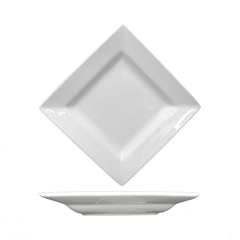 ITI 9 7/8" Square Elite™ Platter - Porcelain, Bright White (EL-210)