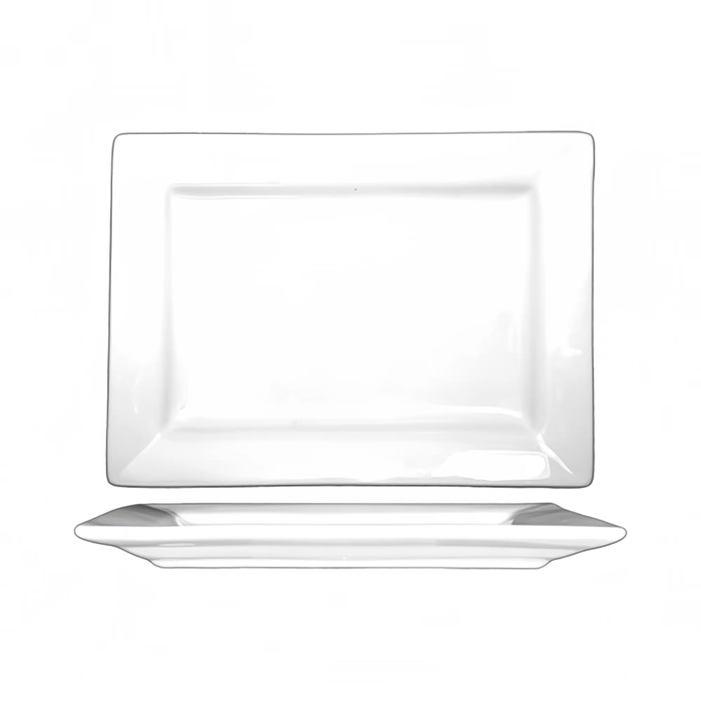ITI Rectangular Elite™ Plate - 7 5/8" x 4 3/8", Porcelain, Bright White (EL-24)