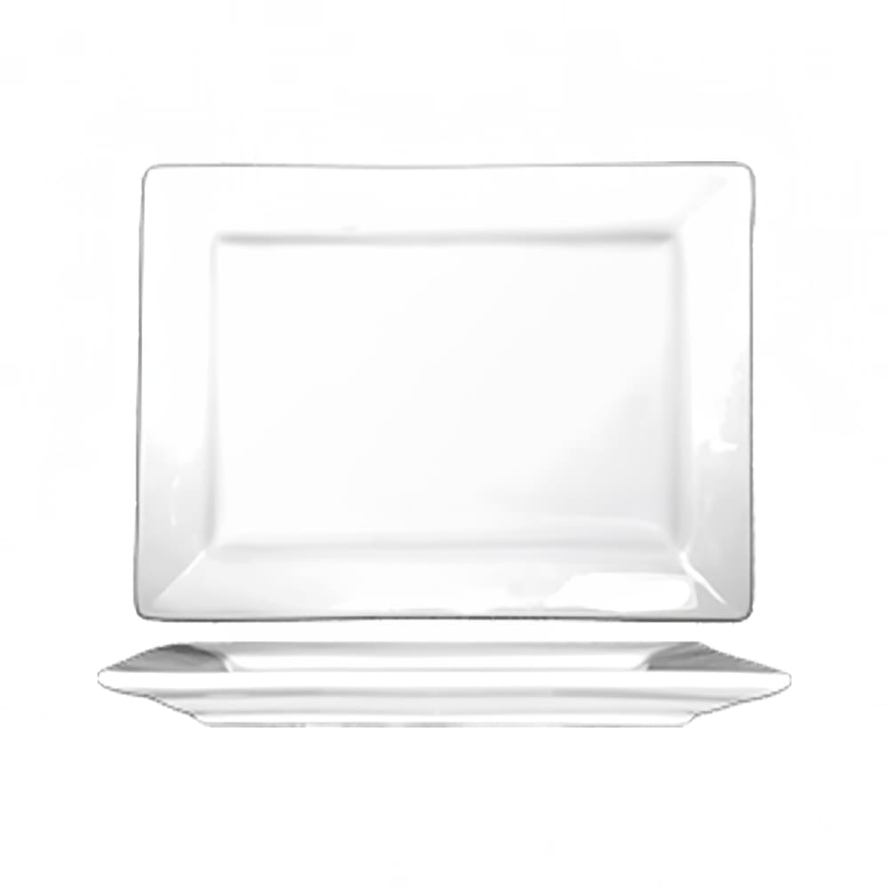 ITI 8" x 5 5/8" Rectangular Elite™ Platter - Porcelain, Bright White (EL-28)