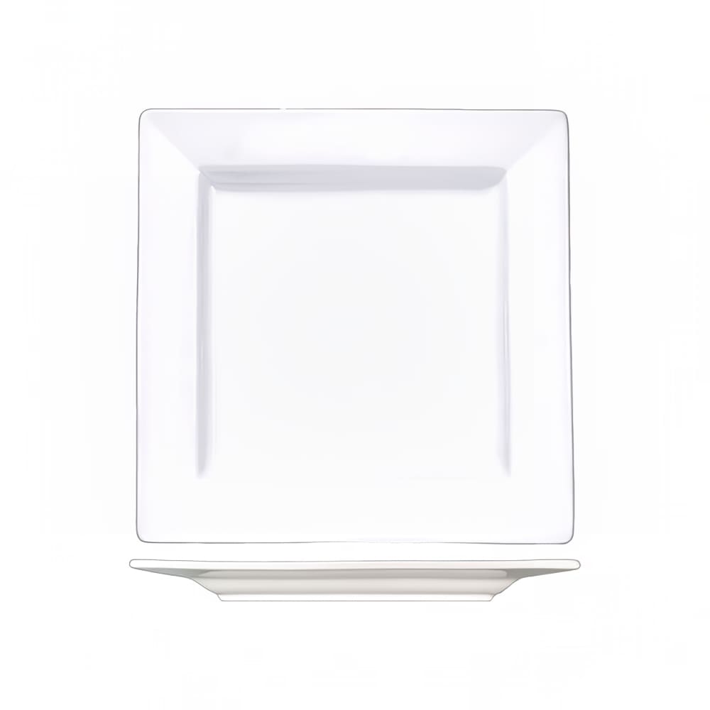 ITI 6 1/4" Square Elite™ Plate - Porcelain, Bright White (EL-6)