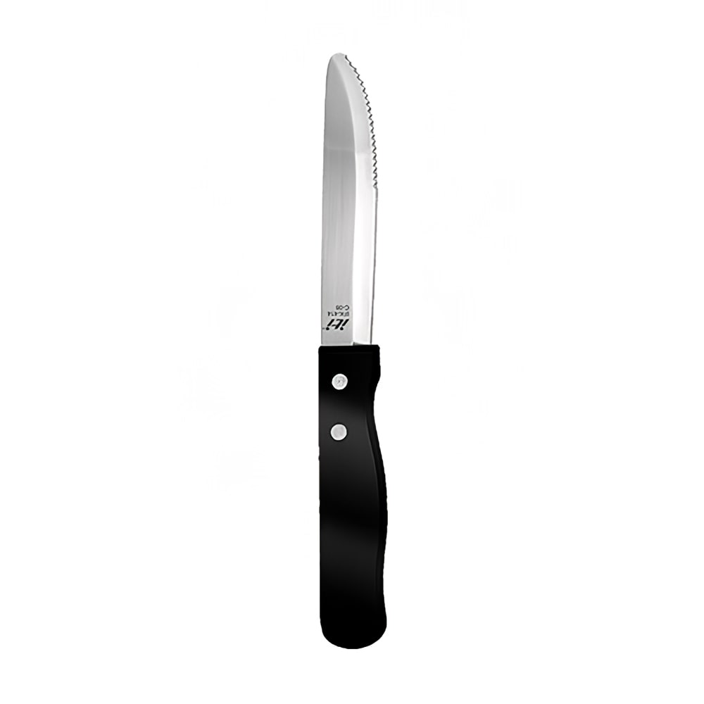 ITI 9 7/8" Steak Knife - Stainless Steel w/ Black Poly Handle (IFK-414)