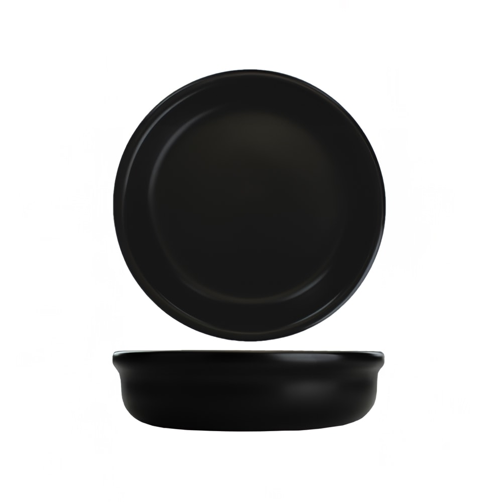 ITI 8 oz Round Crème Brulee - Ceramic, Black (OB-55-B)