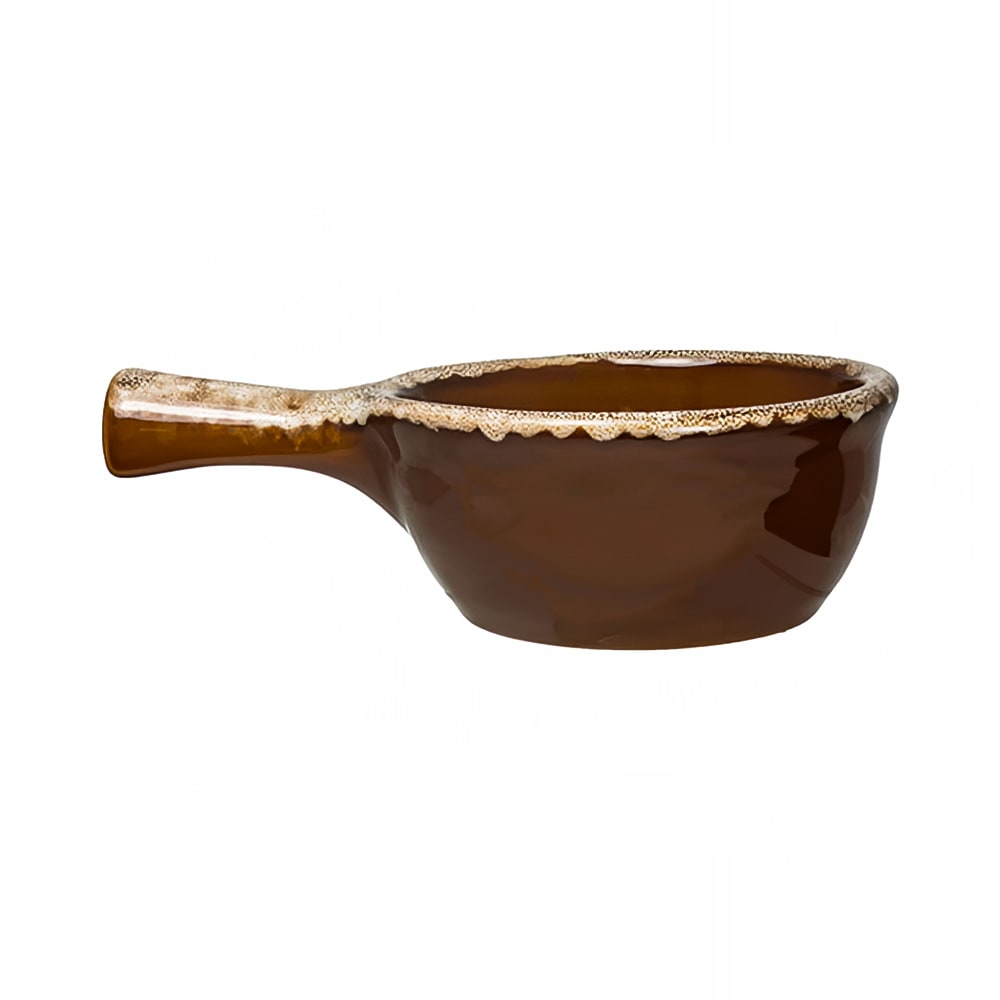 ITI 8 1/2 oz Round Soup Crock - Ceramic, Caramel (OSC-55H)