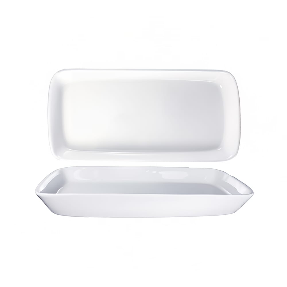 ITI 13" x 6 1/4" Rectangular Quad™ Platter - Porcelain, European White (QP-1200)
