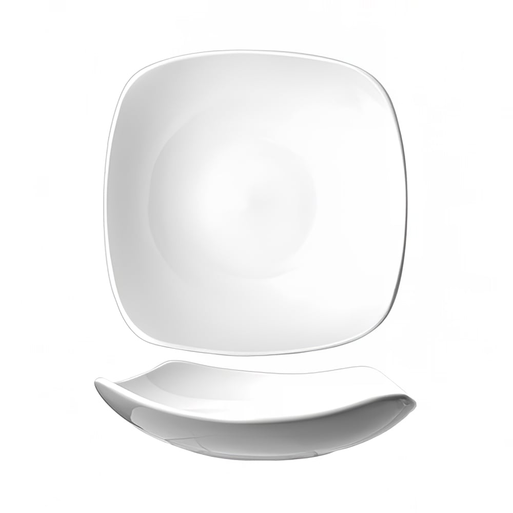 ITI 16 oz Square Quad™ Soup Bowl/Plate - Porcelain, European White (QP-18)