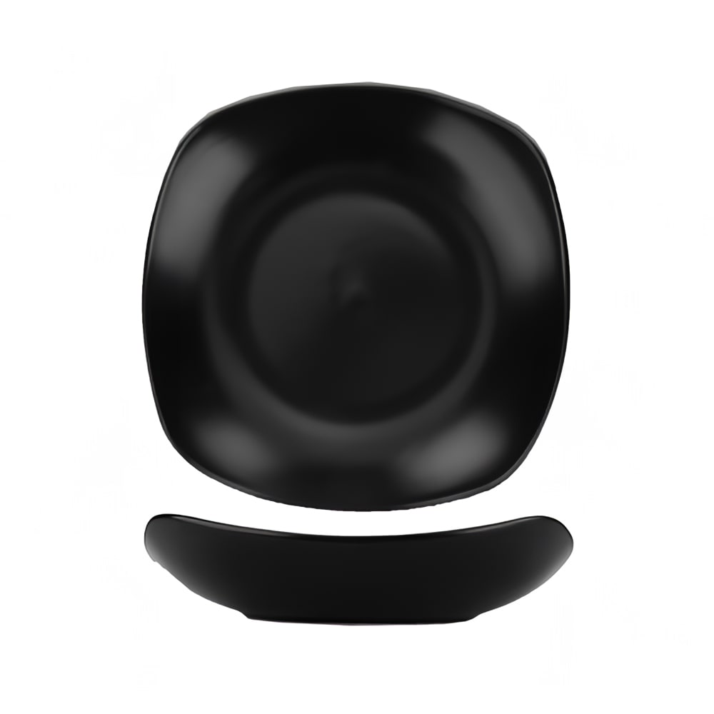 ITI 16 oz Square Quad™ Soup Bowl/Plate - Porcelain, Matte Black (QP-18-MB)