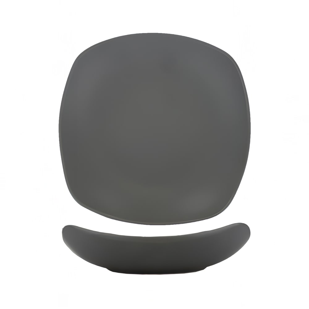ITI 16 oz Square Quad™ Soup Bowl/Plate - Porcelain, Matte Gray (QP-18-MG)