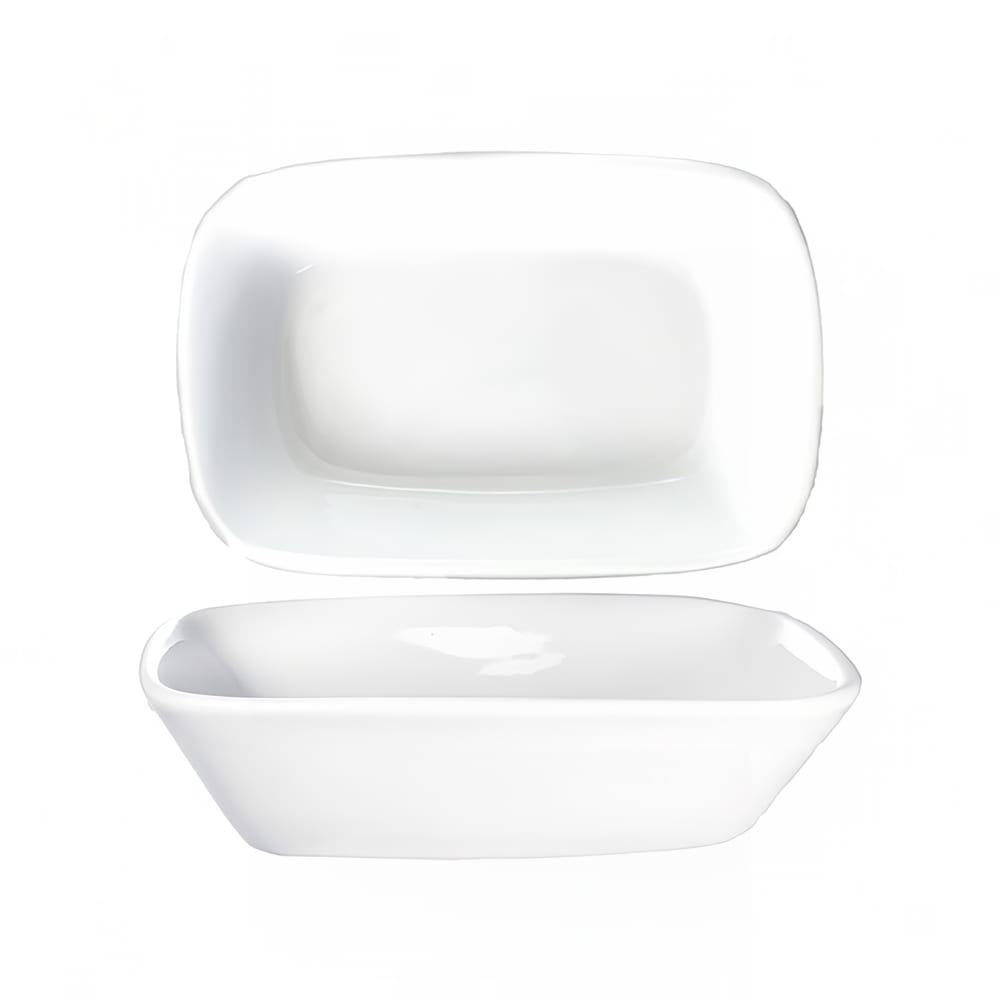 ITI 10 oz Rectangular Quad™ Dish - Porcelain, European White (QP-64)