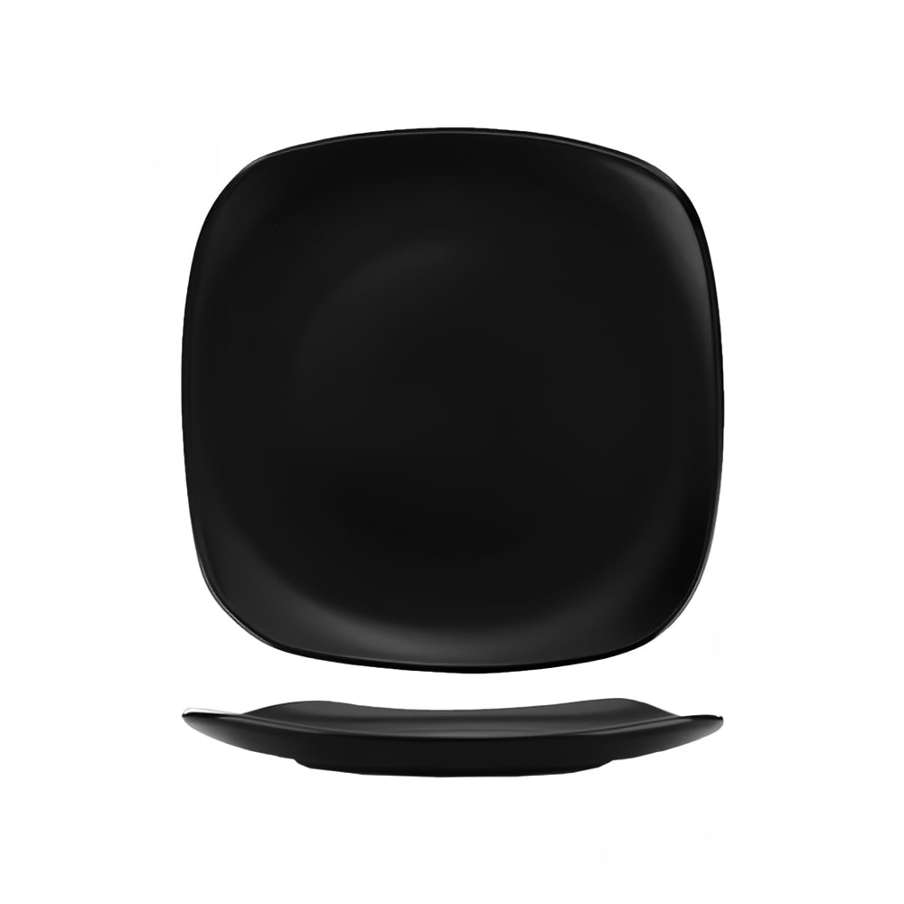 ITI 6" Square Quad™ Plate - Porcelain, Matte Black (QP-6-MB)