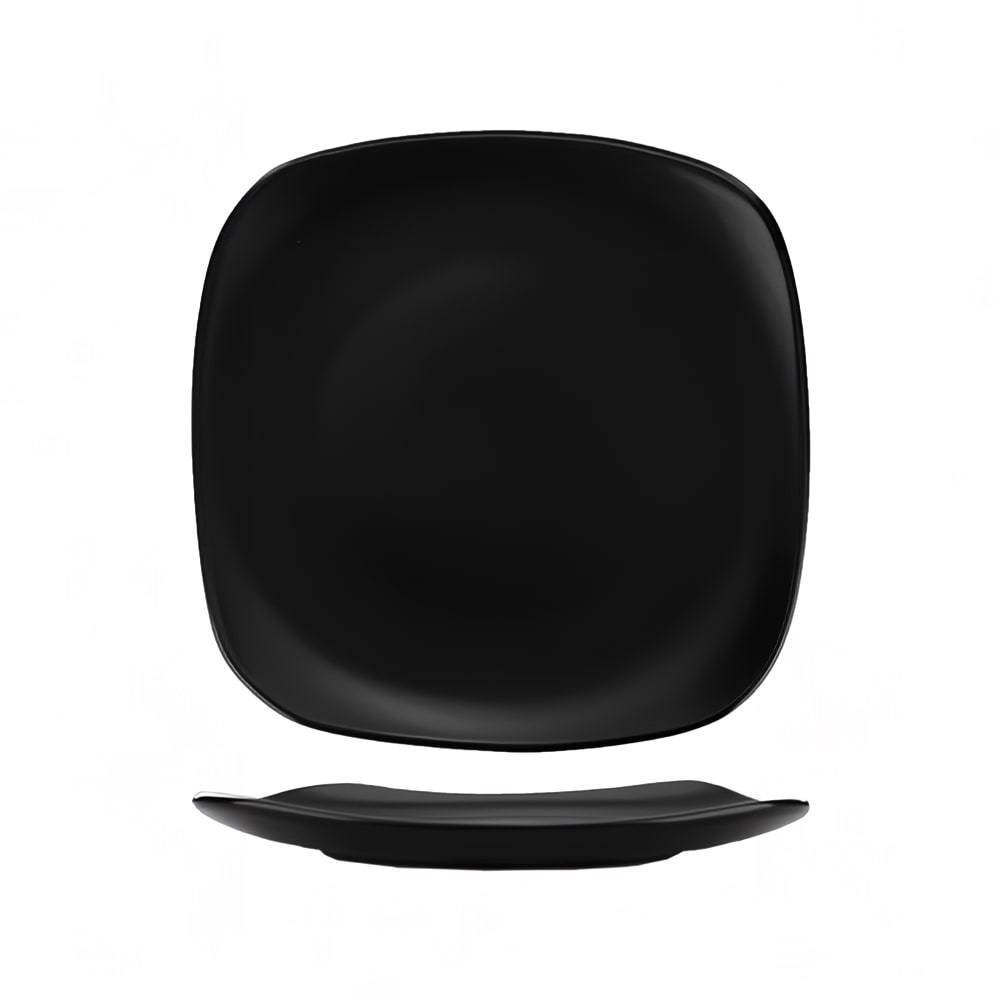 ITI 9 3/4" Square Quad™ Plate - Porcelain, Matte Black (QP-9-MB)