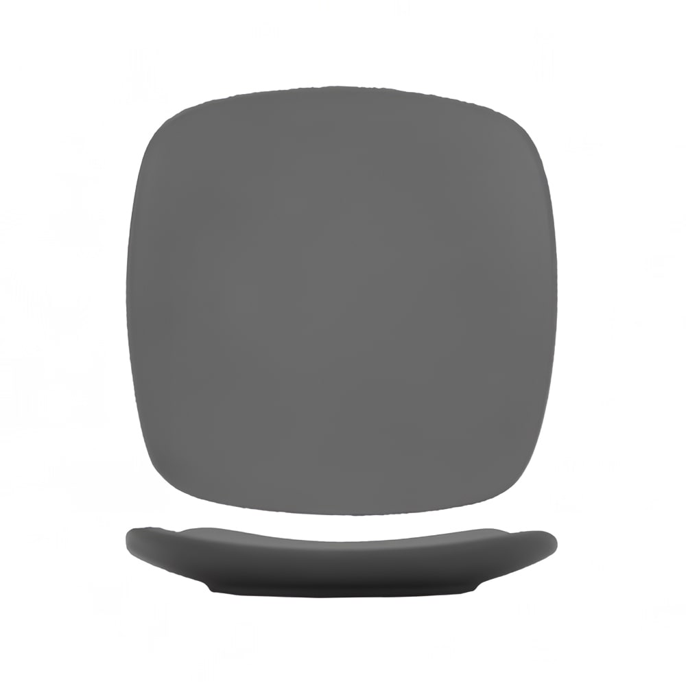 ITI 9 3/4" Square Quad™ Plate - Porcelain, Matte Gray (QP-9-MG)