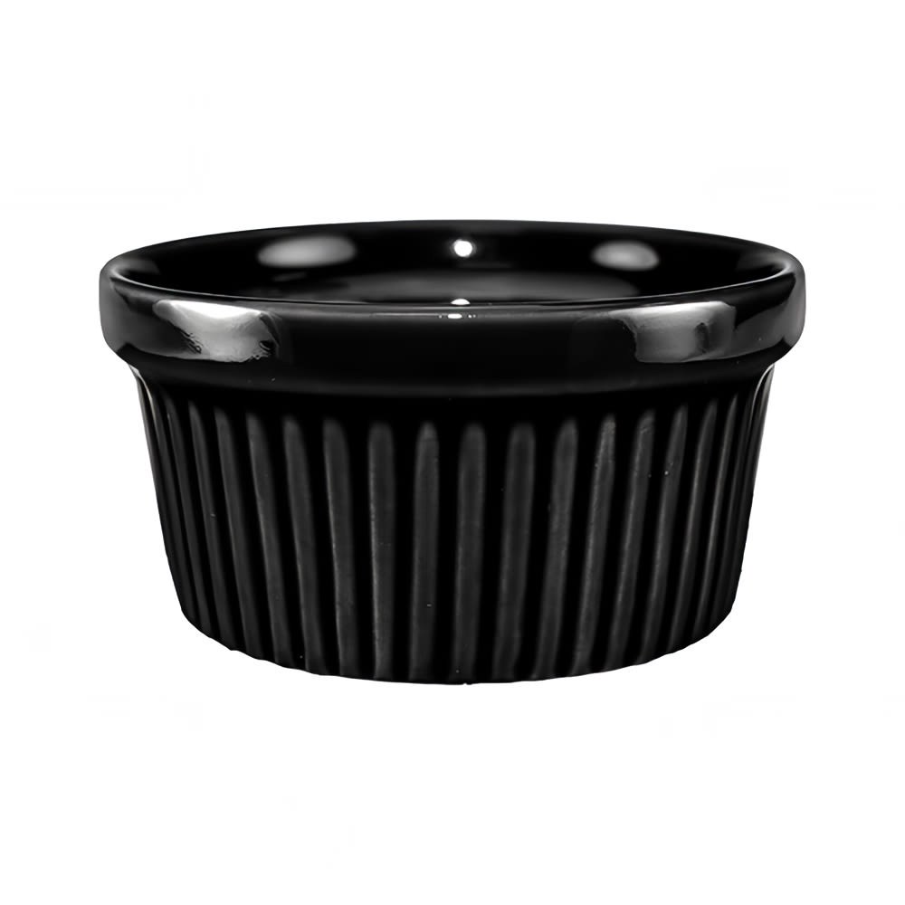 ITI 4 oz Cancun™ Ramekin - Ceramic, Black (RAMF-4-B)