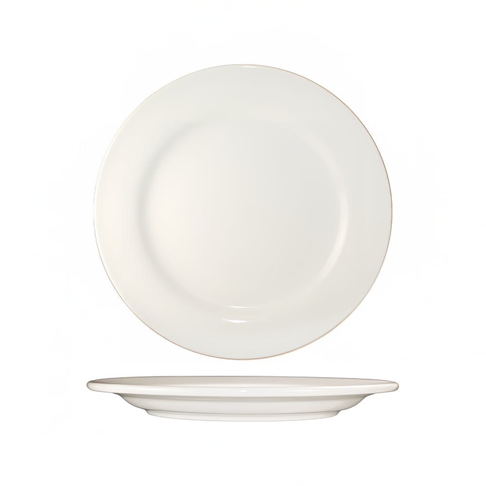 ITI 10 1/4" Round Roma™ Plate - Ceramic, American White (RO-16)