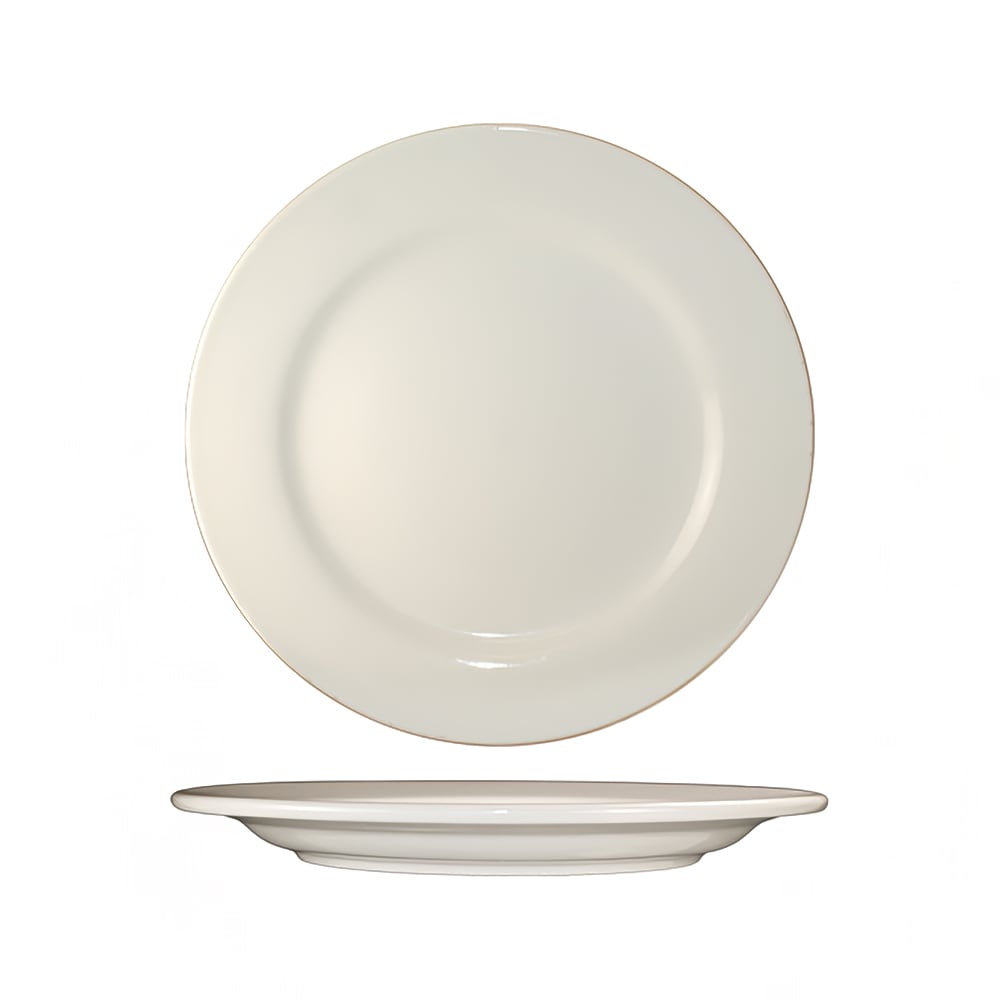 ITI 8 1/4" Round Roma™ Plate - Ceramic, American White (RO-22)