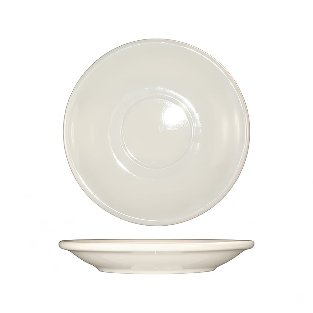 ITI 5 1/8" Round Roma™ Saucer - Ceramic, American White (RO-36)