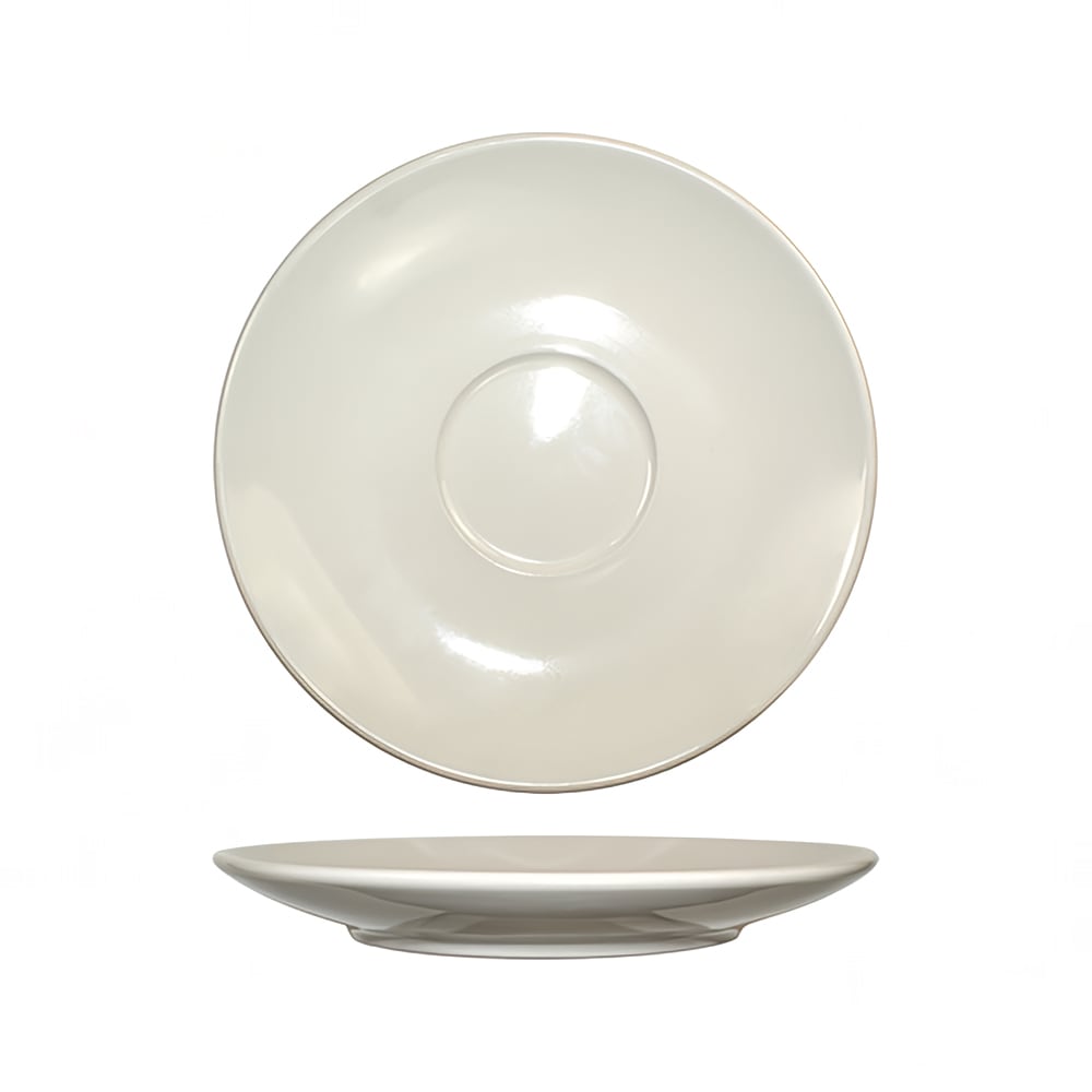 ITI 7 1/4" Round Roma™ Cappuccino Saucer - Ceramic, American White (RO-68)