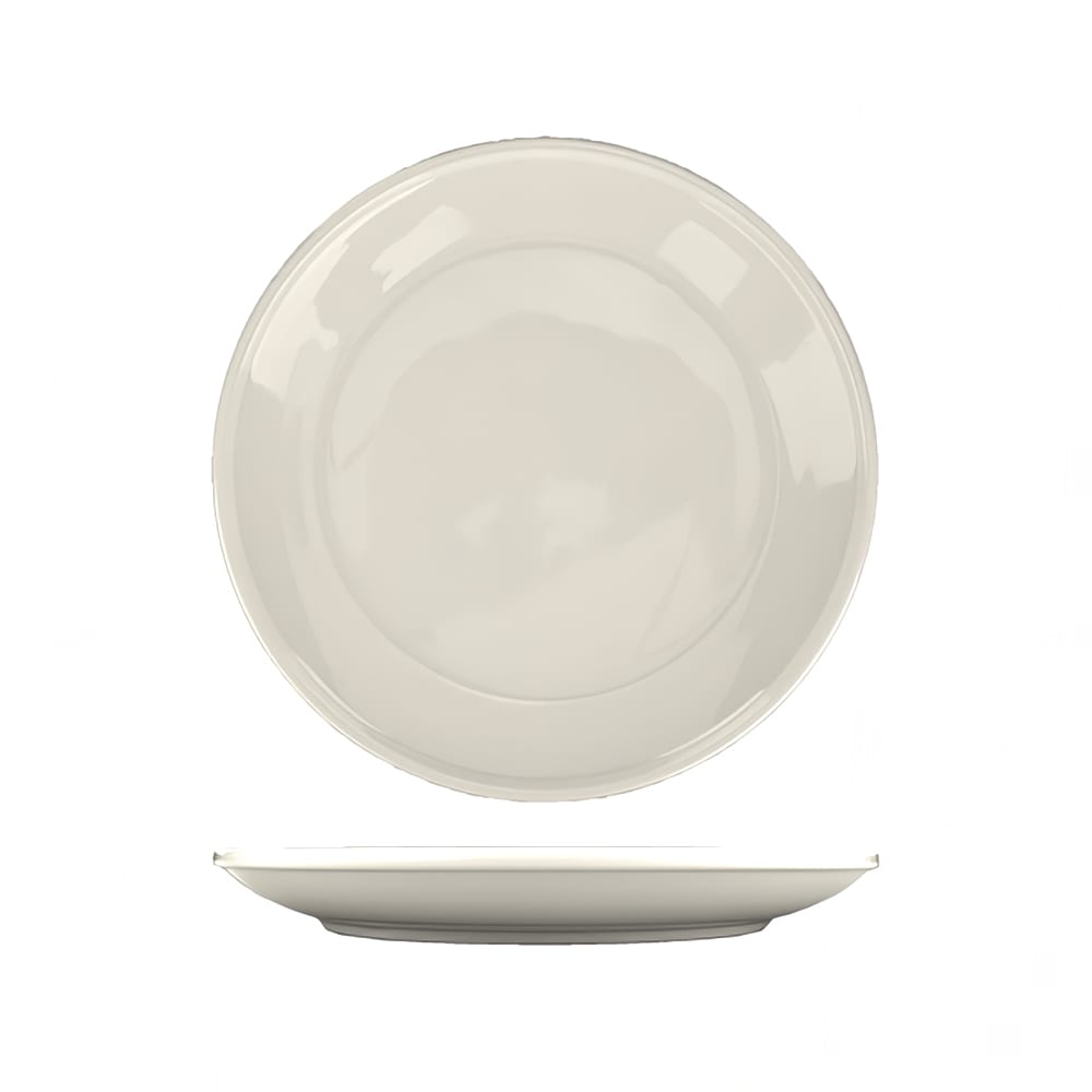 ITI 8 7/8" Round Roma™ Healthcare Plate - Ceramic, American White (RO-888)