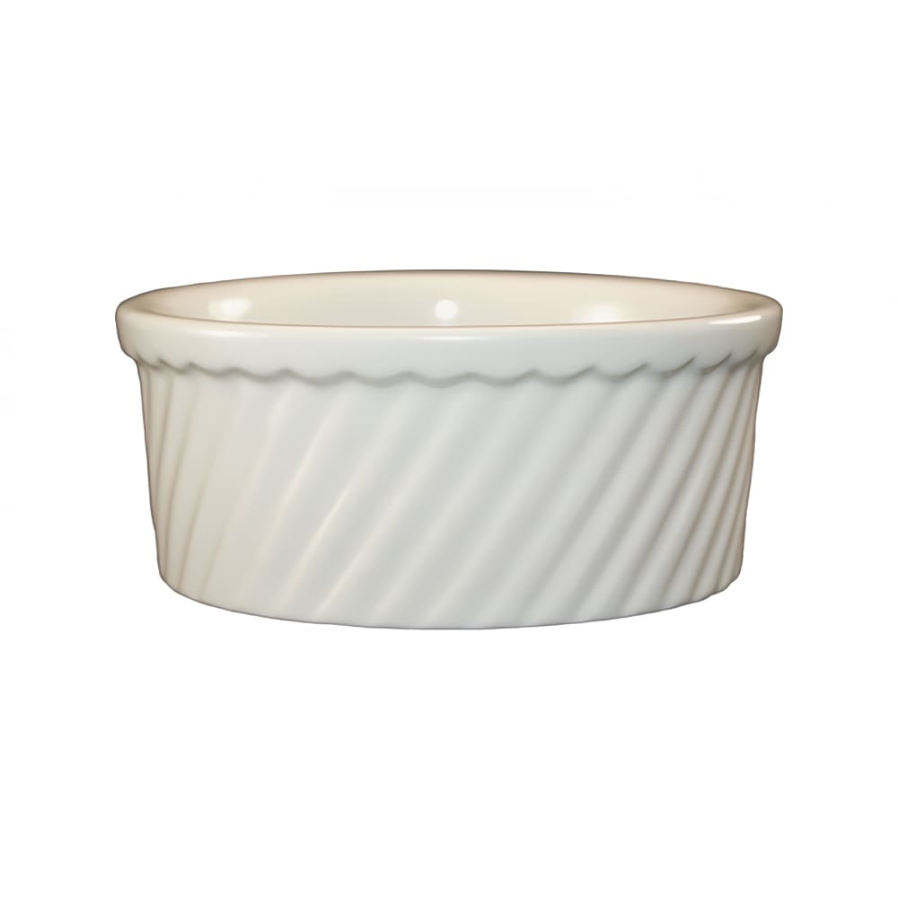 ITI 20 oz Round Soufflé Dish - Ceramic, American White (SOFS-20-AW)