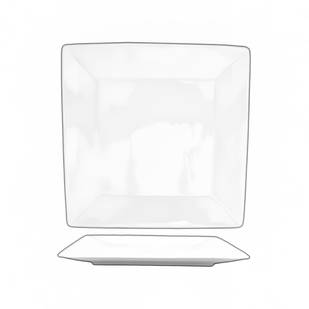 ITI 10" Square Slope™ Plate - Porcelain, Bright White (SP-10)
