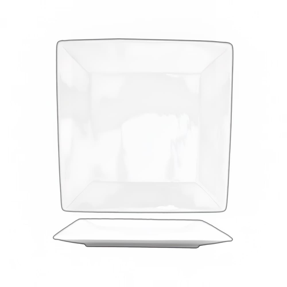 ITI 12" Square Slope™ Plate - Porcelain, Bright White (SP-21)