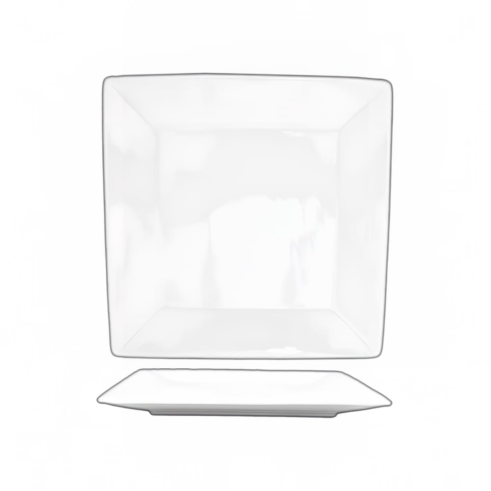 ITI 8" Square Slope™ Plate - Porcelain, Bright White (SP-8)