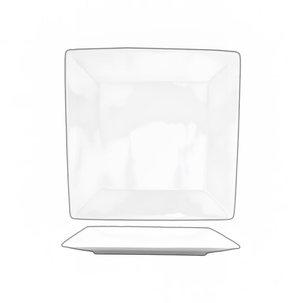 ITI 9" Square Slope™ Plate - Porcelain, Bright White (SP-9)