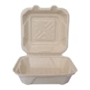 ITI Square Sugar Cane 1-Compartment Hinged Container - 8"x8"x3" (TG-B-88) thumbnail 2