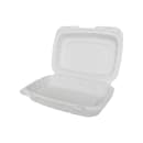 ITI Rectangular 1-Compartment Hinged Container 9"x 6 1/2" - Plastic, White (TG-PM-96) thumbnail 2