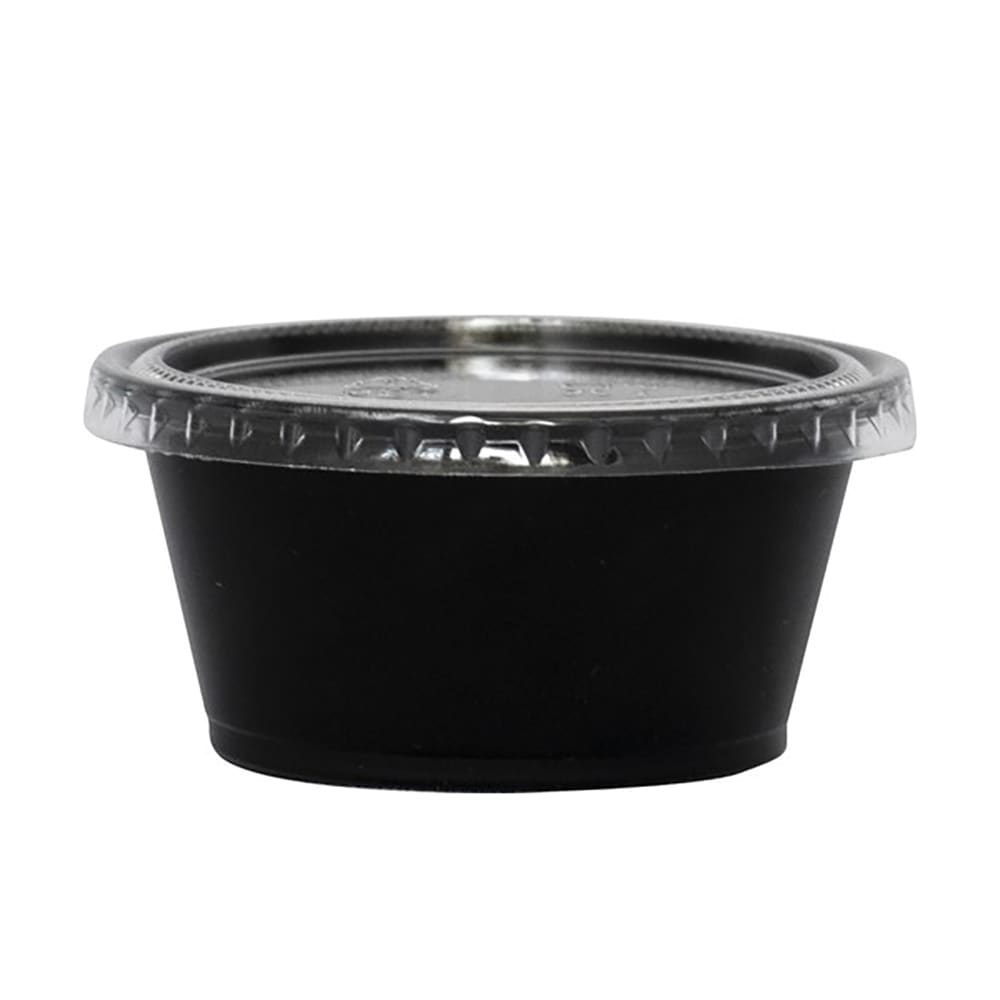 ITI 3 1/4 oz Portion Cup - Plastic, Black (TG-PP-325)