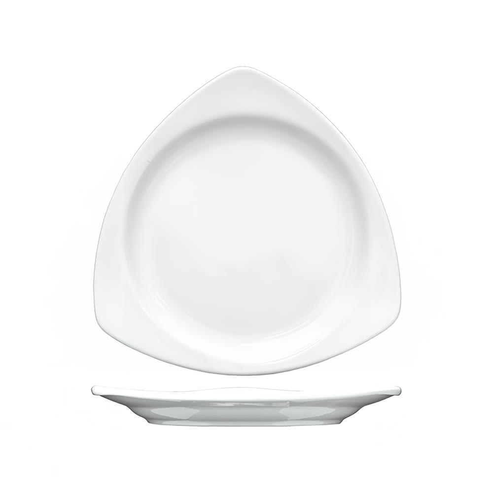 ITI 10 1/2" Triangular Brighton™ Plate - Porcelain, European White (TR-10-EW)