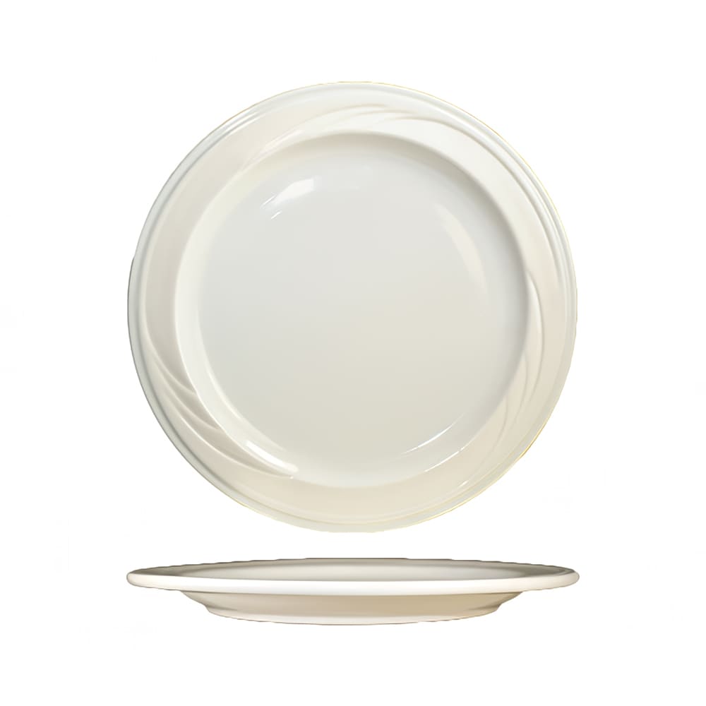 ITI 10 5/8" Round York™ Plate - Ceramic, American White (Y-16)