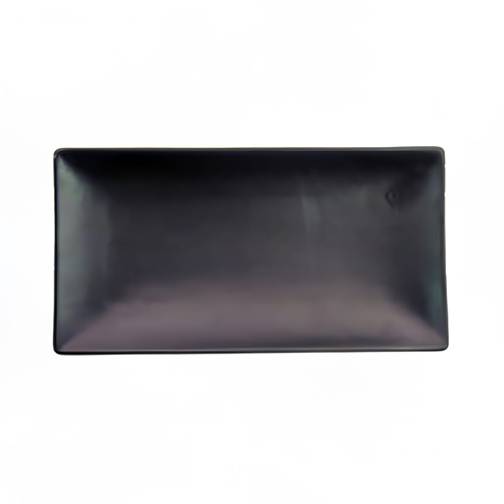 CAC Rectangular Japanese Style Platter - 11 1/2" x 6 1/2" Ceramic, Black (666-13-BLK)